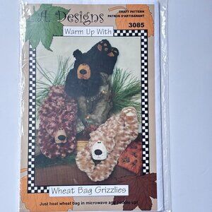 LA Designs Wheat Bag Grizzlies uncut craft pattern 3085
